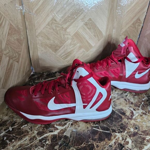 Nike men's Air Max Hyperaggressor red basketball shoes size 10.   282 - Picture 5 of 12